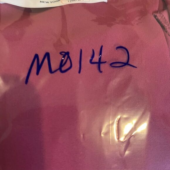 Amanda Uprichard Leonard Dress Blouson Collared Elastic Waist Wine Color Size 2X - Picture 11 of 11